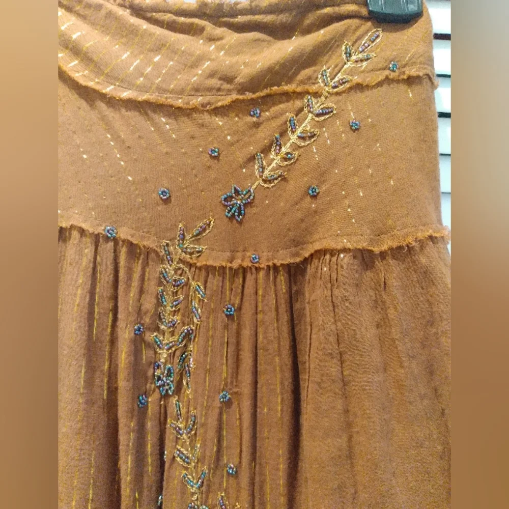Uniform By John Paul Richard, Long Brown W Gold Thread & Embroidering, Size S - Picture 5 of 10